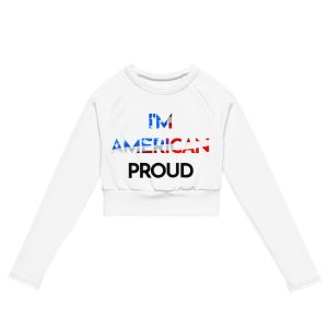 Recycled long-sleeve crop top