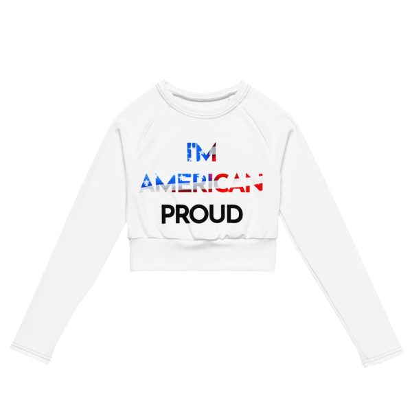 Recycled long-sleeve crop top