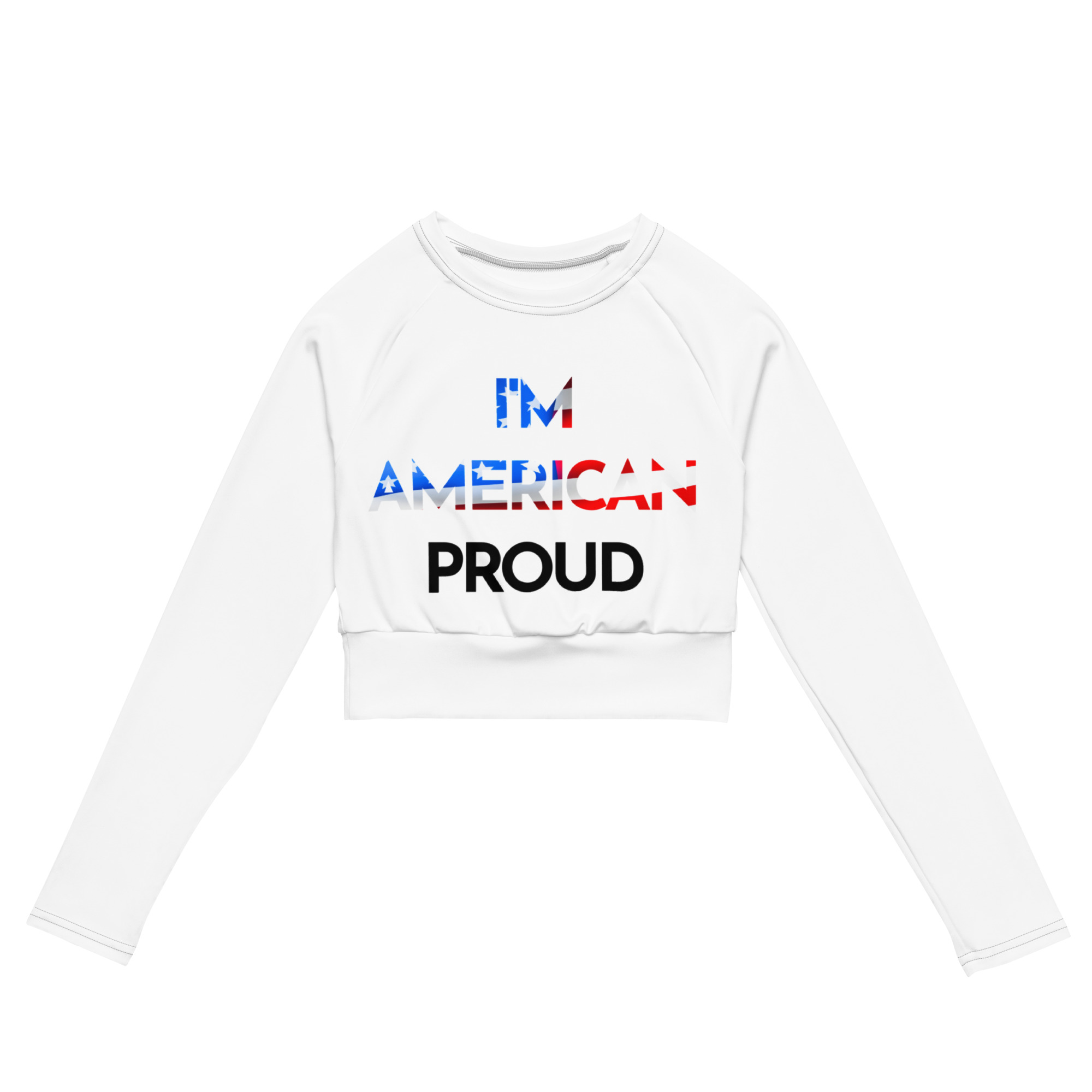 Recycled long-sleeve crop top
